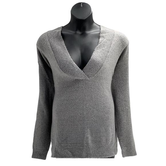 RDI Tops - RDI Mossy V-neck Dolman Tunic Sweater Dove Gray - Regular